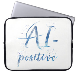 AI-positieve tekstillustratie Laptop Sleeve