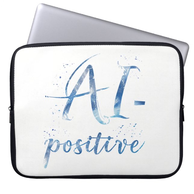 AI-positieve tekstillustratie Laptop Sleeve (Voorkant)