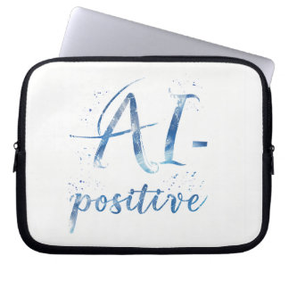 AI-positieve tekstillustratie Laptop Sleeve