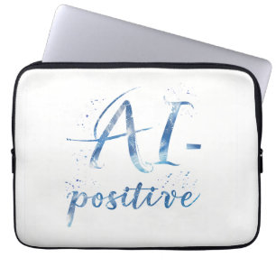 AI-positieve tekstillustratie Laptop Sleeve