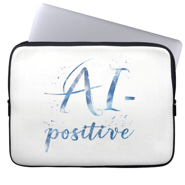 AI-positieve tekstillustratie Laptop Sleeve (Voorkant)