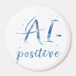 AI-positieve tekstillustratie Magneet