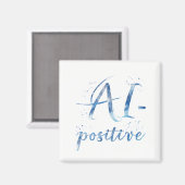 AI-positieve tekstillustratie Magneet (Voorkant / Achterkant)