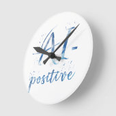 AI-positieve tekstillustratie Ronde Klok (Hoek)