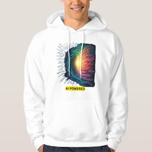AI Powered - futuristisch technisch ontwerp Hoodie (Voorkant)