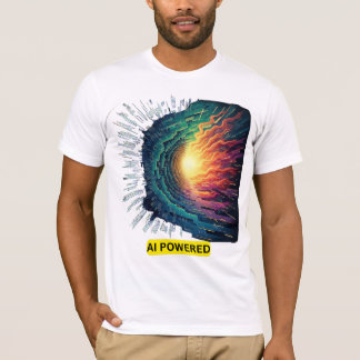 AI Powered - futuristisch technisch ontwerp T-shirt