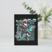 AI Powered Santa Robot met drones en kerst L Briefkaart (Staand voorkant)