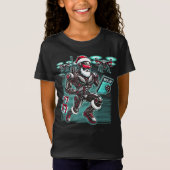 AI Powered Santa Robot met drones en kerst L T-shirt (Voorkant)