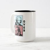 AI Presidenten Gaming Biden Trump Debate Game Over Tweekleurige Koffiemok (Voorkant links)