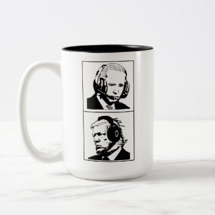 AI Presidenten Gaming Joe Biden Donald Trump Funny Tweekleurige Koffiemok