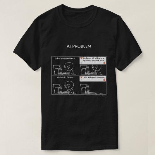 AI Probleem v.2 T-shirt (Design voorkant)