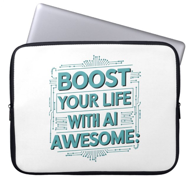 AI Productivity Sleeve – Boost Your Tech Awesome (Voorkant)