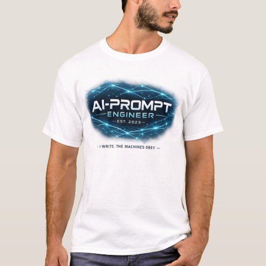 AI-Prompt Engineer Est. 2023 Funny Tech Job Humor  T-shirt (Voorkant)