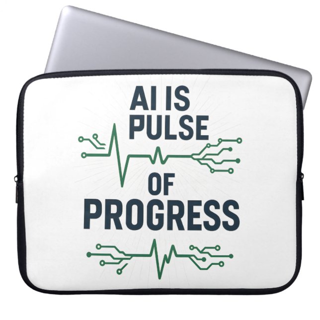 "AI Pulse Neoprene Sleeve | Tech Progress (Voorkant)