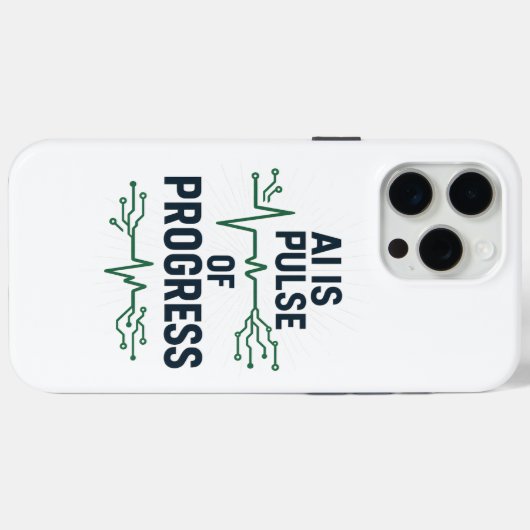 AI Pulse of Progress iPhone Case | Tech Evolution (Achterkant (horizontaal))