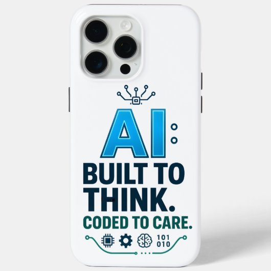 AI Quote Design – gebouwd om gecodeerd te denken Case-Mate iPhone Case (Achterkant)