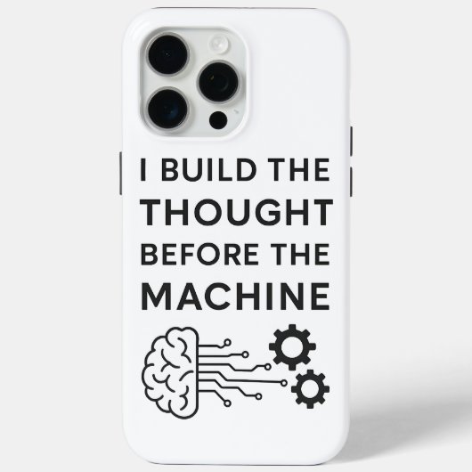 AI Quote Design – Gedacht voor de machine Case-Mate iPhone Case (Achterkant)