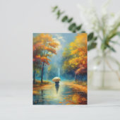 AI Rainy Day Briefkaart (Staand voorkant)