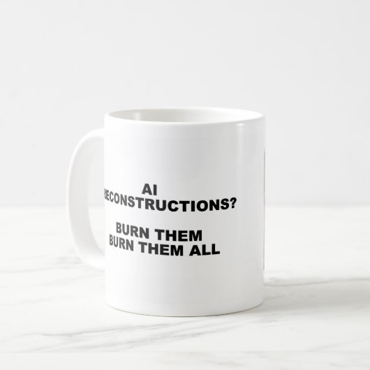 AI Reconstructie Mok (Voorkant links)