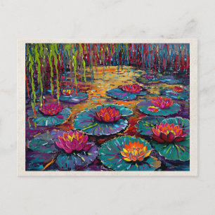 AI Remix Kunst Fauvisme Waterlandschap Briefkaart