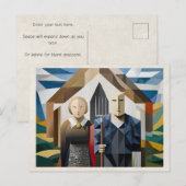 AI Remix Kunstwerk Abstract Paar Briefkaart (Voorkant / Achterkant)