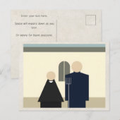 AI Remix Kunstwerk Minimalisme Koppel Briefkaart (Voorkant / Achterkant)