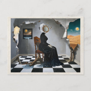 AI-remix van populaire fijne kunst surrealisme dre Briefkaart