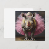 AI Rhino Ballet Feestdagenkaart (Voorkant / Achterkant)