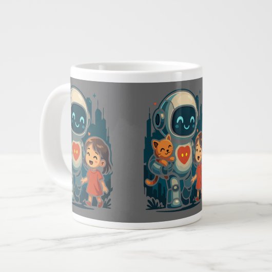 AI & Robot Characters – Futuristic Design Collecti Grote Koffiekop (Links)