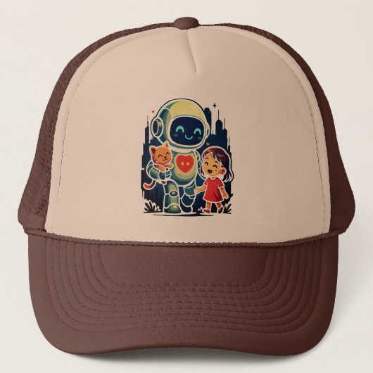 AI & Robot Karakters – Futuristisch Design Collect Trucker Pet (Voorkant)