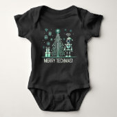 AI-robot met Tech Christmas Tree - Vrolijke Techma Romper (Voorkant)