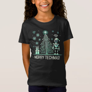 AI-robot met Tech Christmas Tree - Vrolijke Techma T-shirt