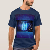 AI Robot T-Shirt Kunstmatige intelligentie ontwerp (Voorkant)