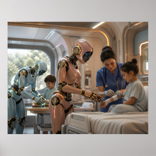 AI Robot Zorg Pediatrische Revalidatie Poster