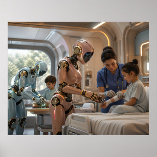AI Robot Zorg Pediatrische Revalidatie Poster