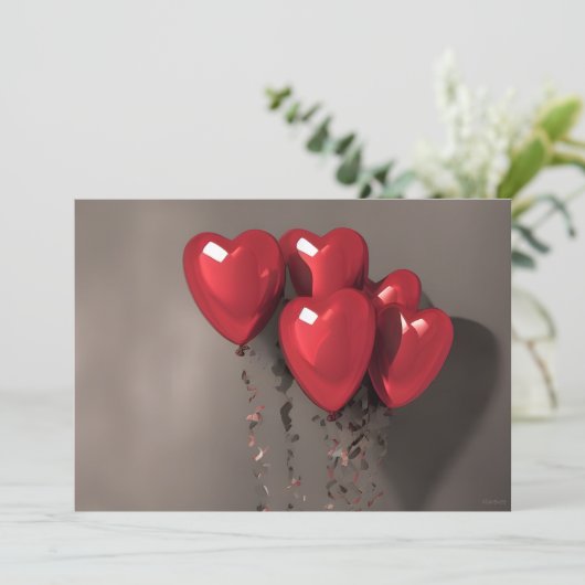 Ai Robots Valentijnsdag Hearts Feestdagenkaart (Staand voorkant)