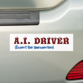AI Self Driving Bumpersticker (Op auto)