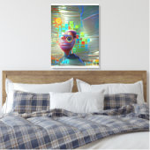 AI Self Portrait 2023 Canvas Afdruk (Insitu (Slaapkamer))