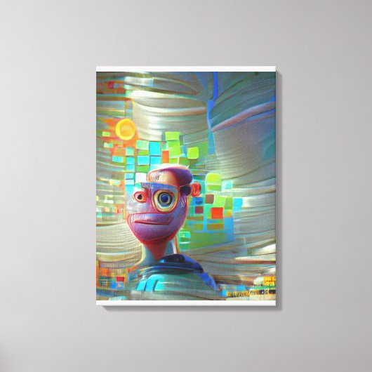 AI Self Portrait 2023 Canvas Afdruk (Voorkant)