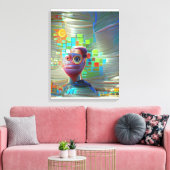 AI Self Portrait 2023 Canvas Afdruk (Insitu (Woonkamer))