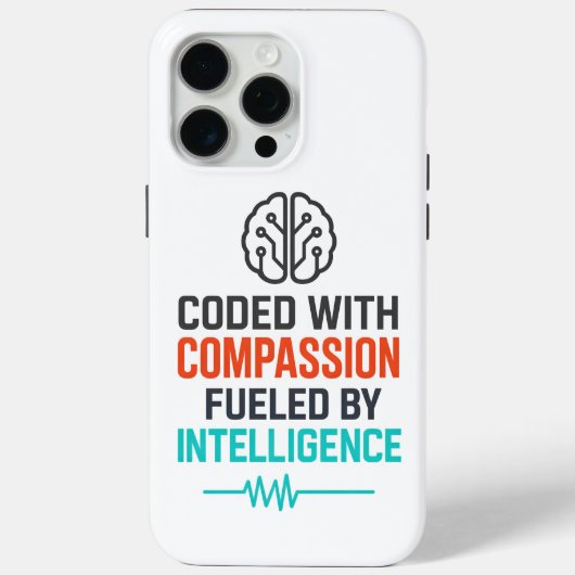 AI Slogan – Coded with Compassion Fueled Case-Mate iPhone Case (Achterkant)