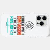 AI Slogan – Coded with Compassion Fueled Case-Mate iPhone Case (Achterkant (horizontaal))