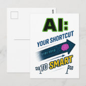 AI-snelkoppeling naar slimme grappige kunstmatige  Briefkaart (Voorkant / Achterkant)