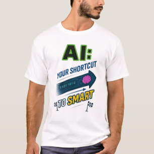 AI-snelkoppeling naar slimme grappige kunstmatige T-shirt