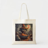 AI Spook of Treat Gremlin en Cauldron Canvas tas (Voorkant)