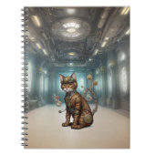 AI Steampunk Cat Notitieboek (Voorkant)