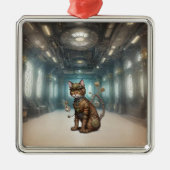 AI Steampunk Cat Ornament (Voorkant)
