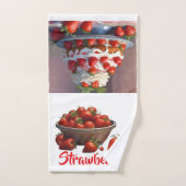 AI Strawberries Hand/Kitchen Towel Handdoek (Handdoek)