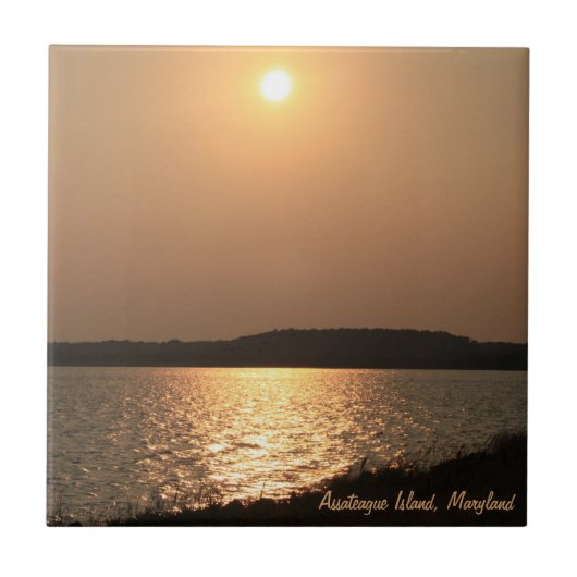 AI Sunset Tegel/Trivet Tegeltje (Voorkant)