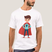 AI Superheld Jonge Jongen T-shirt (Voorkant)